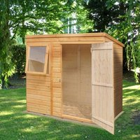 6 x 4 Shiplap Pent Garden Shed with Single Door