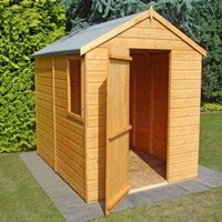 Shiplap Apex 7 x 5 Garden Shed Single Door - Opening Window