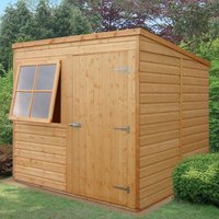 6'7 x 7' Shire Shiplap Pent Wooden Garden Shed (2.01m x 2.15m)