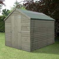 Shire Garden Value Overlap 7 x 5 Pressure Treated Shed, Brown