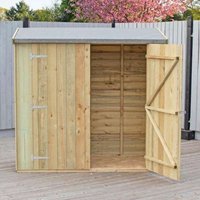 Shire Garden Value Overlap 6 x 3 Pressure Treated Shed, Brown