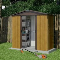 6'8 x 4'6 Yardmaster Woodview Apex Metal Shed (2.02m x 1.37m)