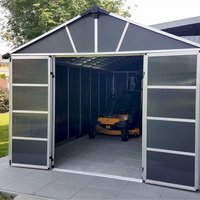 11' x 9' Palram Canopia Yukon Premium Dark Grey Skylight Plastic Shed (3.32m x 2.71m)