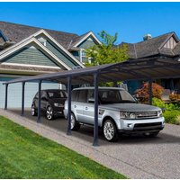 12' x 35' Palram Canopia Arcadia 10600 Grey Metal Carport (3.59m x 10.72m)