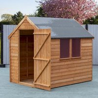 Shire Garden Value Overlap 7 x 5 Shed with window, Brown