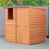 Shire Garden Value Overlap 6 x 4 Pent Shed, Brown