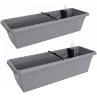 One Garden 33% Discount on Gardenico SelfWatering Balcony Planters Stone Grey Set