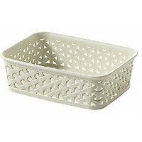 Curver My Style A6 Rattan Tray - Vintage White