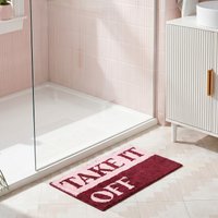 OHS Take it Off Tufted Bath Mat - Pink/Burgundy
