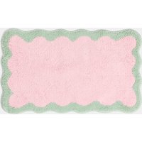OHS Scallop Edge Tufted Bath Mat - Pink/Green
