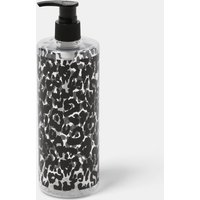 OHS Leopard Print Dispenser Bottles, Clear/Black - 3 Pack