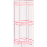 OHS Wire Corner 3-Tier Bathroom Caddy - Pink