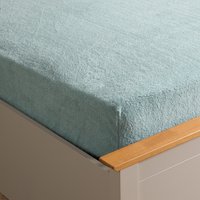 OHS Teddy Fleece Fitted Sheet, Duck Egg Blue - Super King