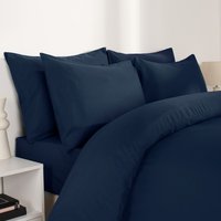 OHS 2 Pack Plain Dyed Housewife Pillowcases - Navy