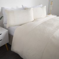 OHS Pinsonic Arches Panel Duvet Set, Cream - King