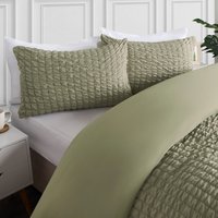 Online Home Shop Enjoy 13% Discount on OHS Sage Geometric Seersucker Duvet Set King Size