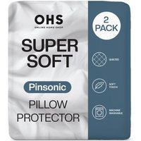 OHS 2 Pack Pinsonic Soft Touch Pillow Protectors - White