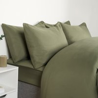 OHS 2 Pack Plain Dyed Housewife Pillowcases - Woodland Green
