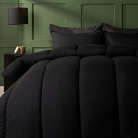 OHS Coverless 10.5 Tog Duvet Set, Black - Single