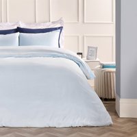 OHS Plain Duvet Cover Set, Light Blue - Double