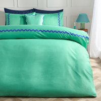 Online Home Shop Get 21% Off the King Size OHS Wave Edge Duvet Set in GreenBlue