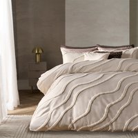 OHS Tufted Contour Duvet Set, Ivory - Double