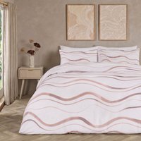 OHS Wave Duvet Cover Set, Natural - King