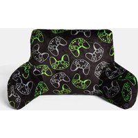 OHS Gaming Fleece Cuddle Cushion - Black/Green