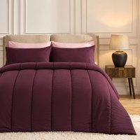 OHS Coverless 10.5 Tog Duvet Set, Plum - King