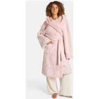 OHS Teddy Marl Dressing Gown - Blush