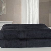 OHS 2PC Bath Sheet Gift Set - Black