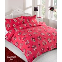 OHS Balmoral Duvet Cover Set - Red, Super King