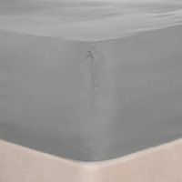 Online Home Shop Enjoy 25% Discount on Grey Single OHS Plain Dyed Deep Fitted Sheet