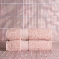 OHS 100% Cotton 2 Jumbo Bath Sheets - Blush Pink