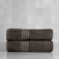 OHS 100% Cotton 2 Jumbo Bath Sheets - Grey