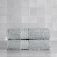 OHS 100% Cotton 2 Jumbo Bath Sheets - Silver