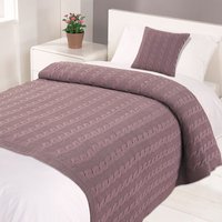 OHS Cable Knit Throw - Muted Heather