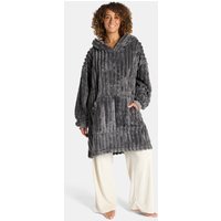 OHS Adults Ribbed Fleece Hoodie Blanket - Charcoal