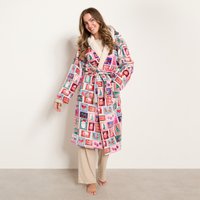 OHS Christmas Postcards Print Dressing Gown - Multi