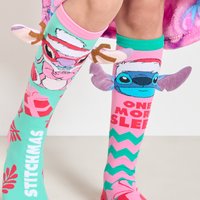 OHS Kids Christmas Stitch & Angel Over the Knee Socks - Multi