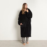 OHS Extra-Long Electric Heated Hoodie Blanket - Black