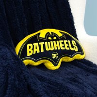 DC Batwheels Logo Shaped Filled Cushion - Black/Yellow