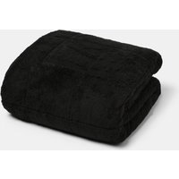 OHS Teddy Fleece Quilted Weighted Blanket, Black - 6kg