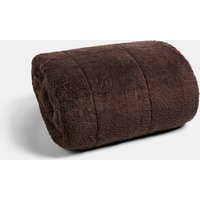 OHS Teddy Fleece Quilted Weighted Blanket, Chocolate - 8kg