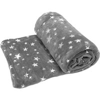 OHS Supersoft Star Throw, Silver Grey - 125 x 150cm