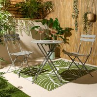 OHS Metal Bistro Set, 3 Piece - Grey