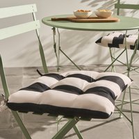 OHS 4 Pack Indoor/Outdoor Stripe Print Seat Pads - Monochrome