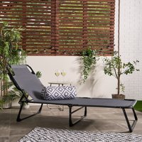 OHS Adjustable Sun Lounger - Grey
