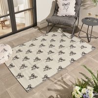 Online Home Shop Online Home Store Deal Enjoy 53% Off OHS Monochrome Bow Print Rug 160x230cm