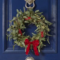 OHS Berry and Bow Wreath - Burgundy